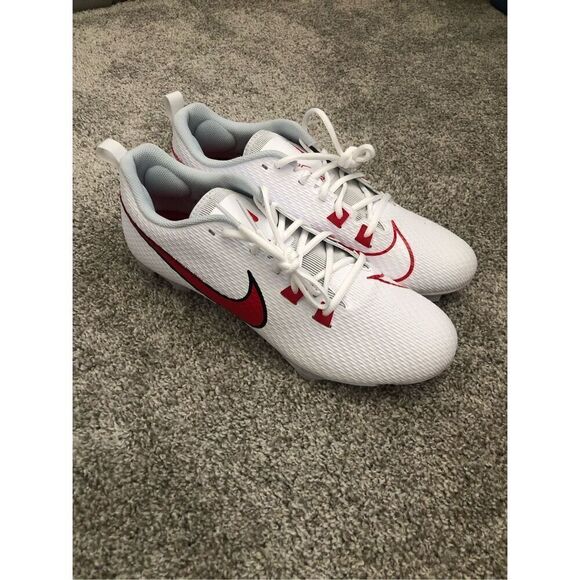 Nike Vapor Edge Speed 360 2 Football Cleats Men's Size 13.5 White/ Red - Picture 1 of 6